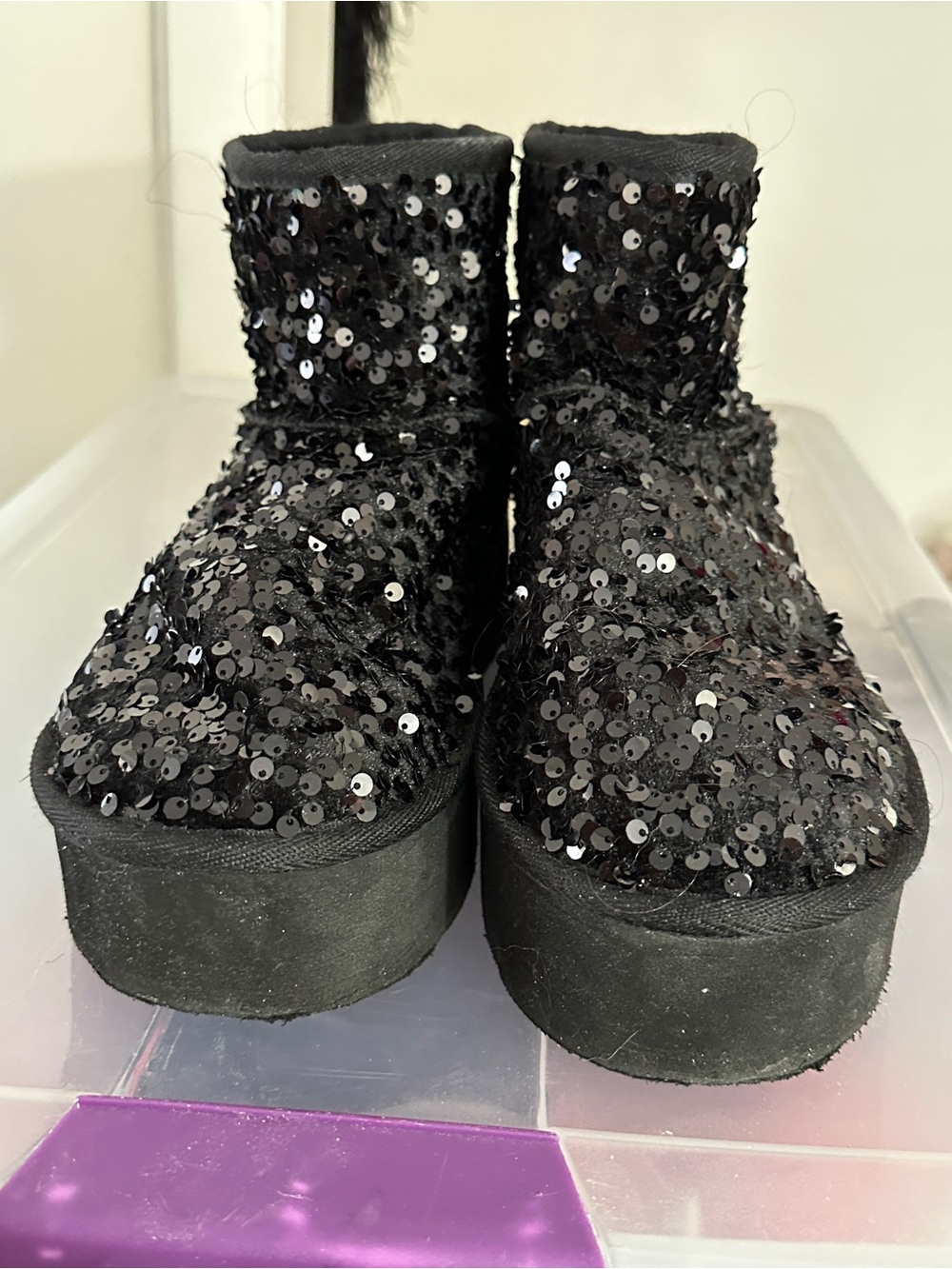 Sequin Ankle Boots
